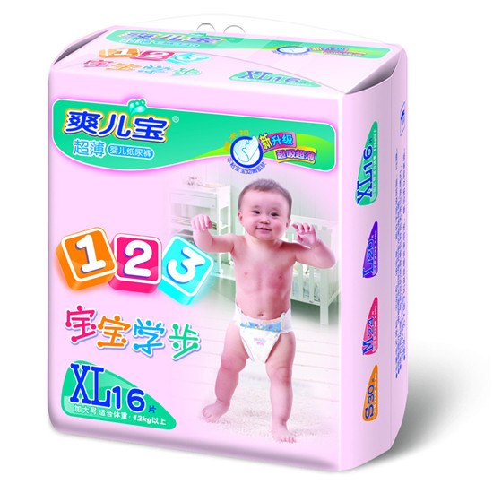 爽儿宝超薄婴儿纸尿裤XL16