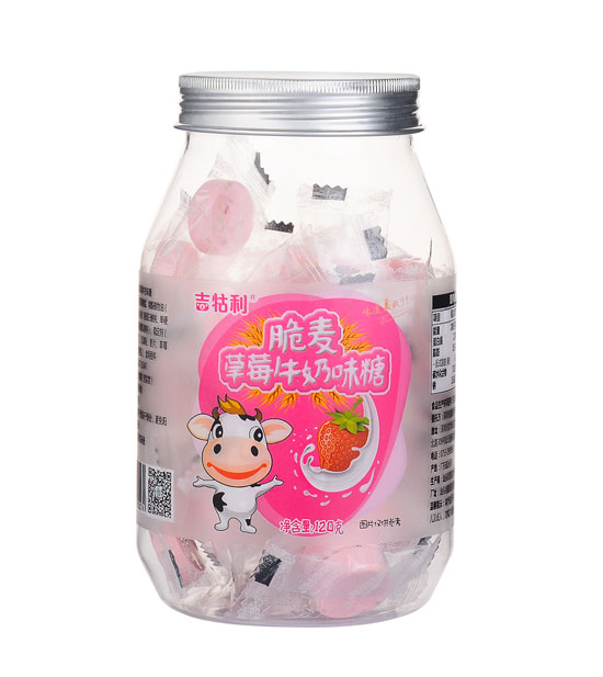 吉牯利脆麦草莓牛奶味糖