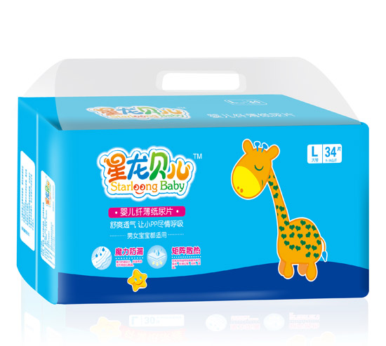 星龙贝儿婴儿纤薄纸尿片L34片