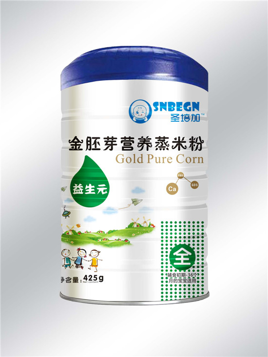 圣培加金胚芽营养蒸米粉益生元配方罐装