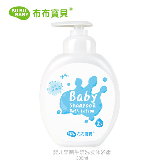 布布宝贝婴儿牛奶洗发沐浴露300ml