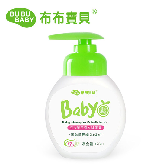 布布宝贝婴儿果蔬洗发沐浴露（便携装）120ml