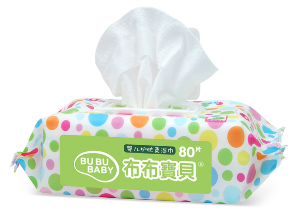 布布宝贝婴儿柔肤湿巾绿色侧