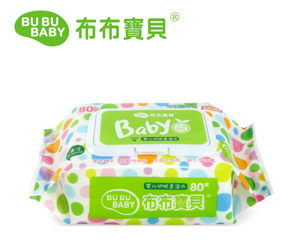 布布宝贝婴儿柔肤湿巾绿色