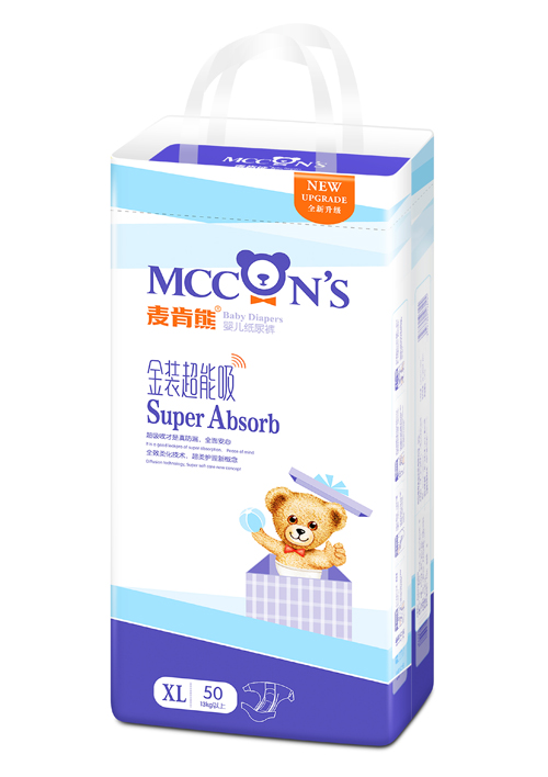 麦肯熊金装超能吸大包尿裤XL