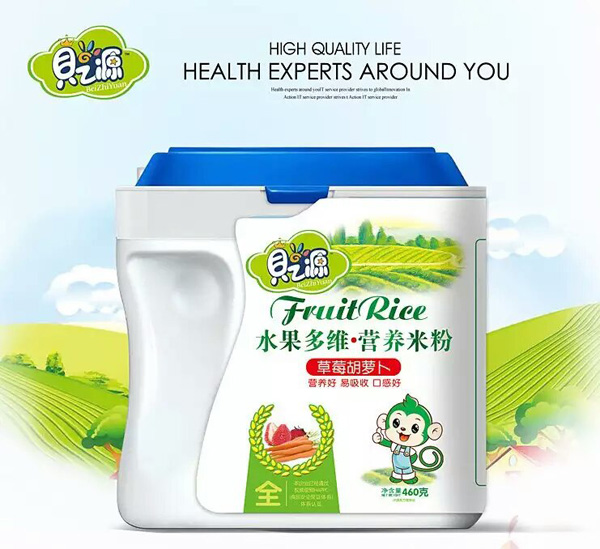贝之源草莓胡萝卜水果多维营养米粉