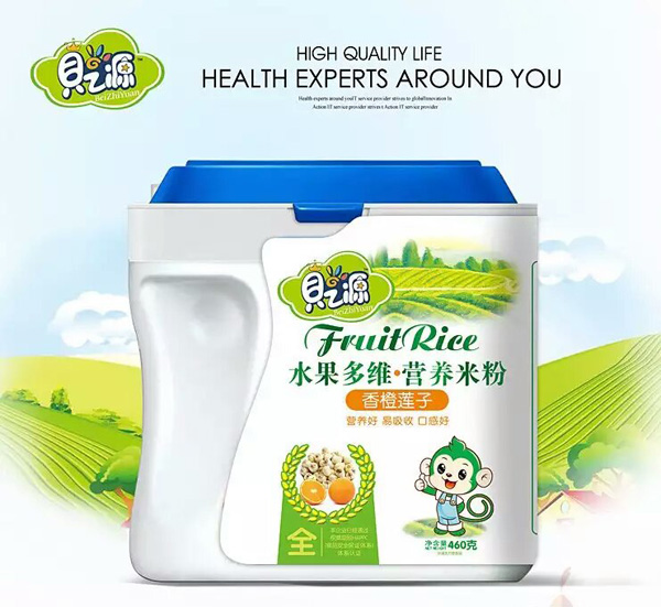 贝之源香橙莲子水果多维营养米粉