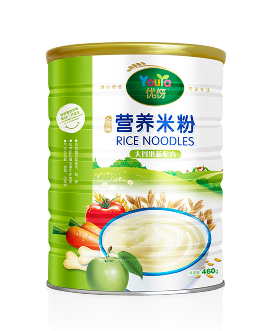 优伢金装大骨果蔬营养米粉