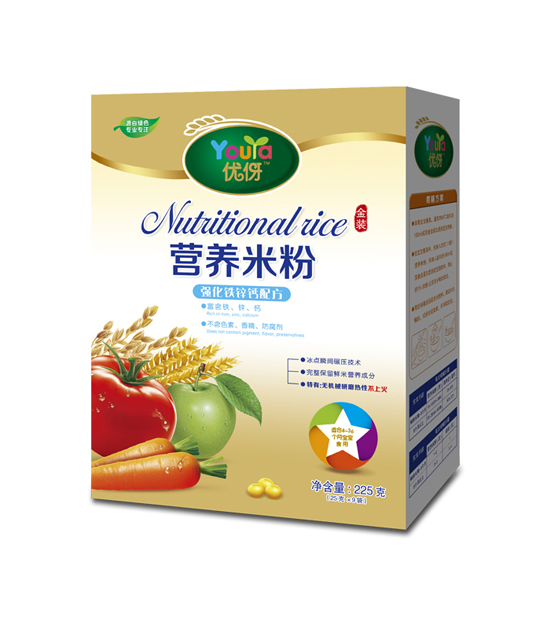 优伢强化铁锌钙营养米粉