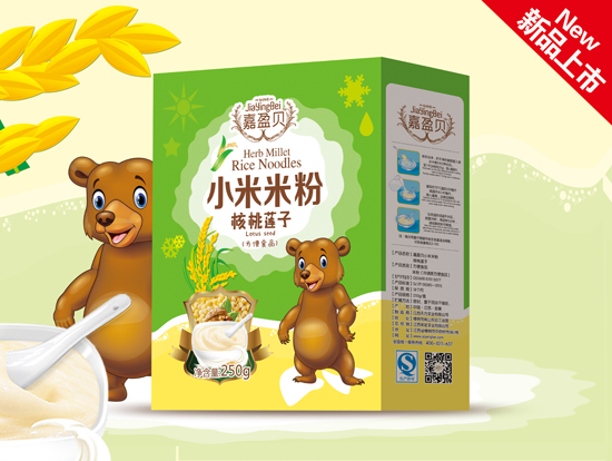 嘉盈贝核桃莲子小米米粉盒装