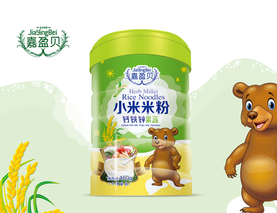 嘉盈贝钙铁锌果蔬小米米粉