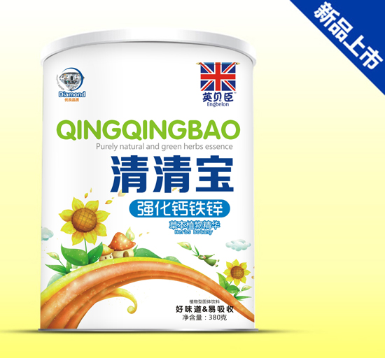 英贝臣强化钙铁锌清清宝380g