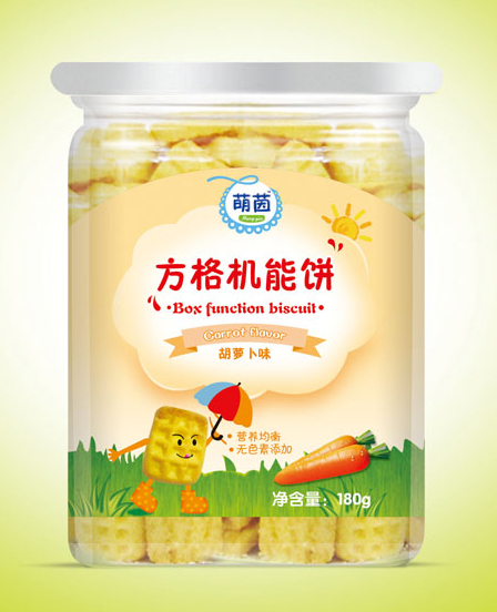 萌茵方格饼胡萝卜味机能饼干