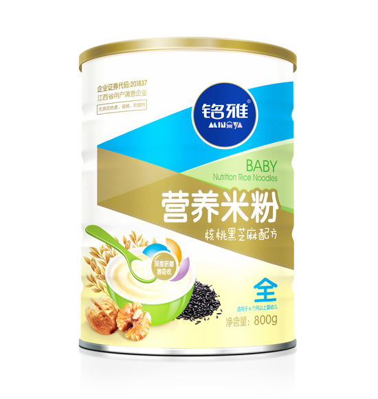 铭雅核桃黑芝麻营养米粉800克