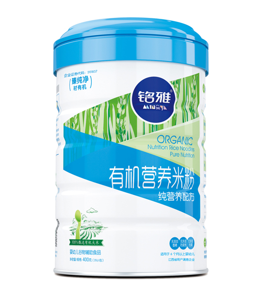 铭雅纯营养有机营养米粉（听装）