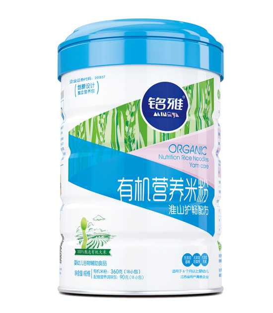 铭雅淮山护畅有机营养米粉（听装）