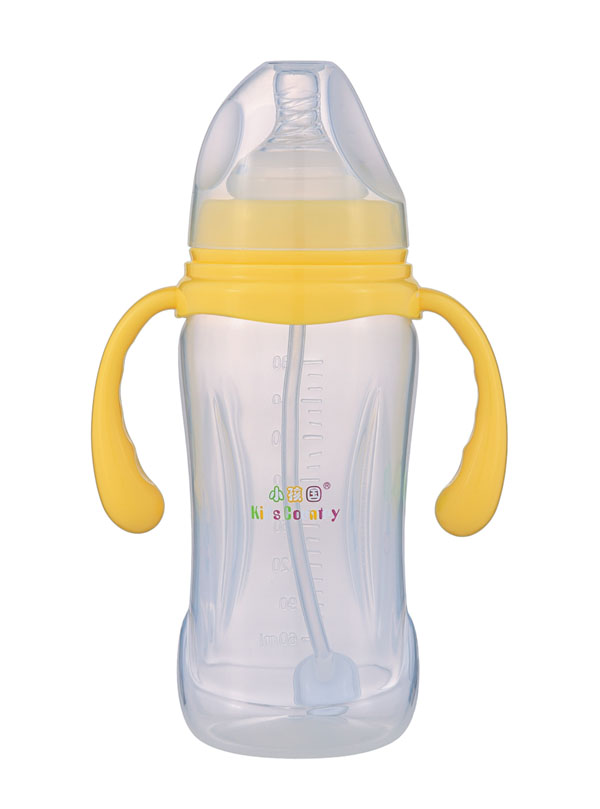 小孩国宽口自动柳叶形PP奶瓶280ML