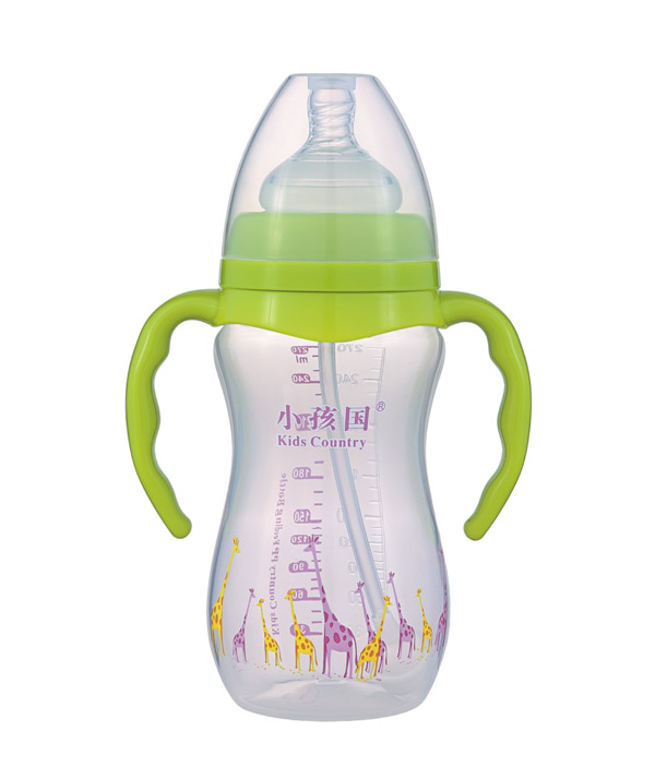 小孩国宽口自动弧形PP安全奶瓶270 ML