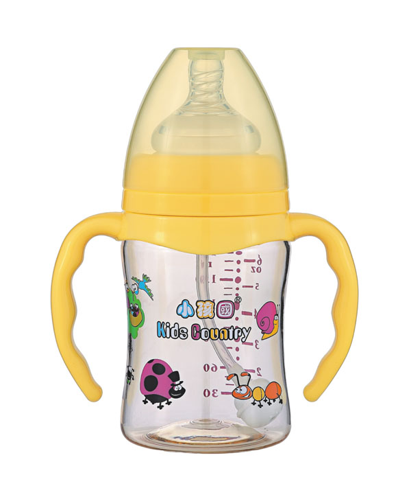 小孩国宽口直身自动PPSU安全奶瓶180ML