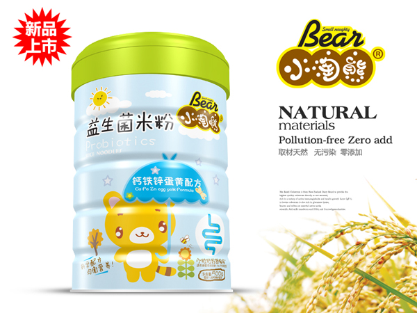 小淘熊钙铁锌蛋黄益生菌米粉