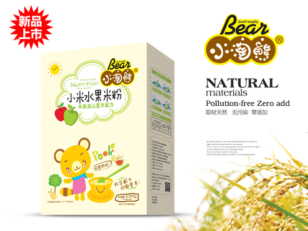 小淘熊苹果淮山薏米小米水果米粉