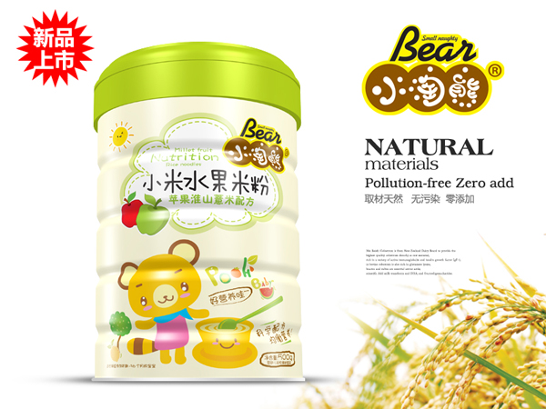 小淘熊苹果淮山薏米小米水果米粉