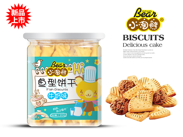 小淘熊鱼型饼干-牛奶味