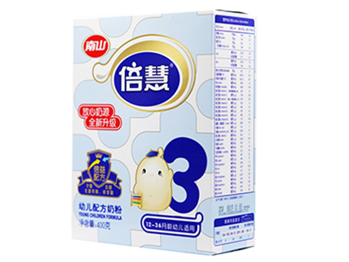 南山倍慧幼儿配方奶粉400克盒装3段