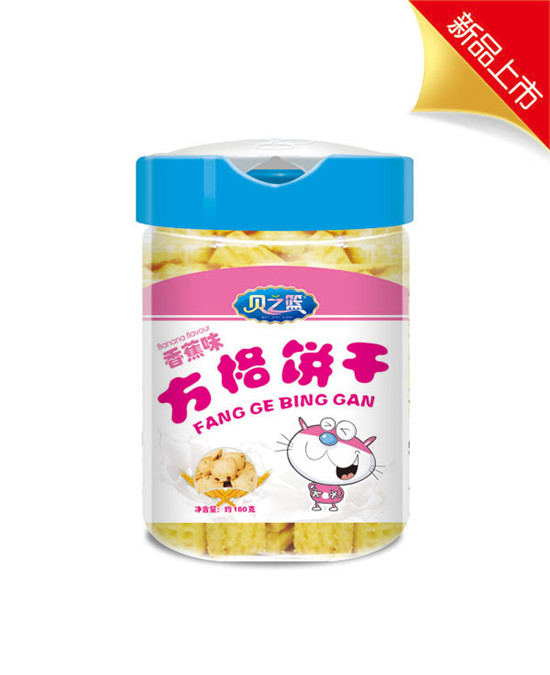 贝之篮香蕉味方格饼
