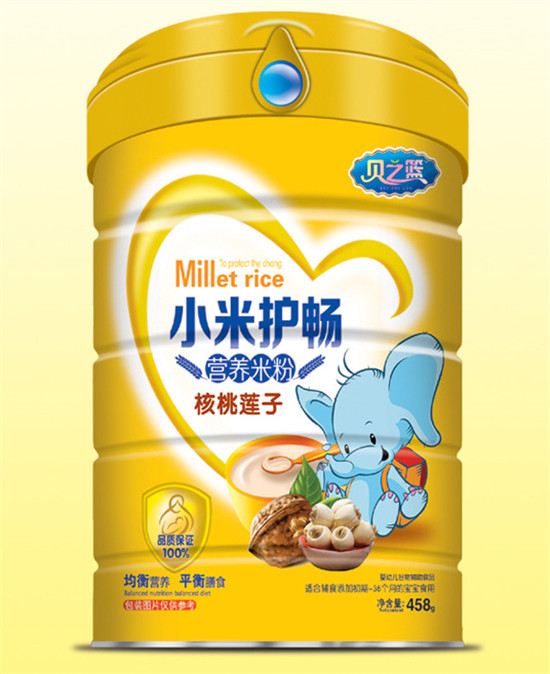 贝之篮核桃莲子-小米护畅营养米粉