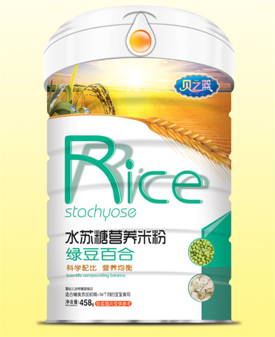 贝之篮绿豆百合-水苏糖营养米粉