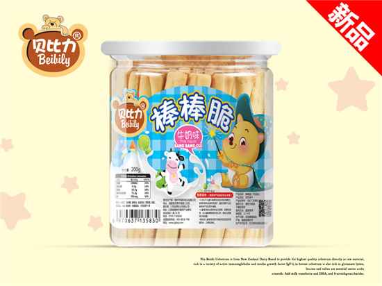 贝比力棒棒脆牛奶味
