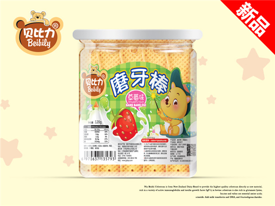 贝比力磨牙棒草莓味