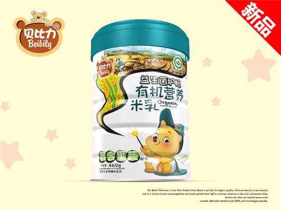 贝比力混合果蔬有机营养米乳听装