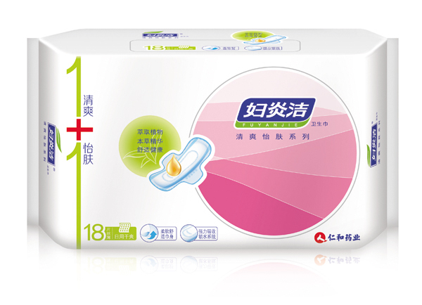 仁和药业妇炎洁卫生巾-日用干爽18片.jpg