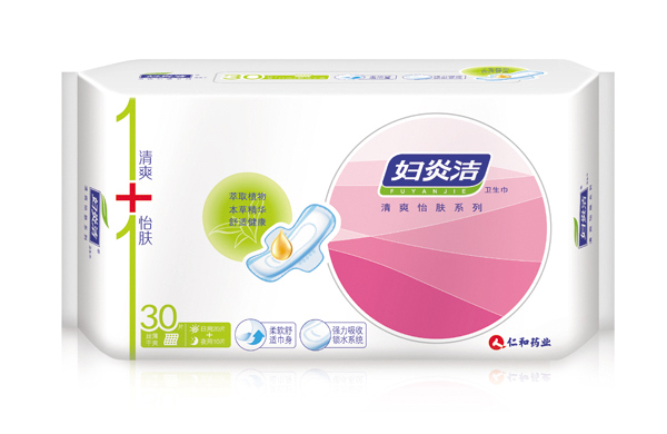 仁和药业妇炎洁卫生巾-丝薄干爽30片.jpg