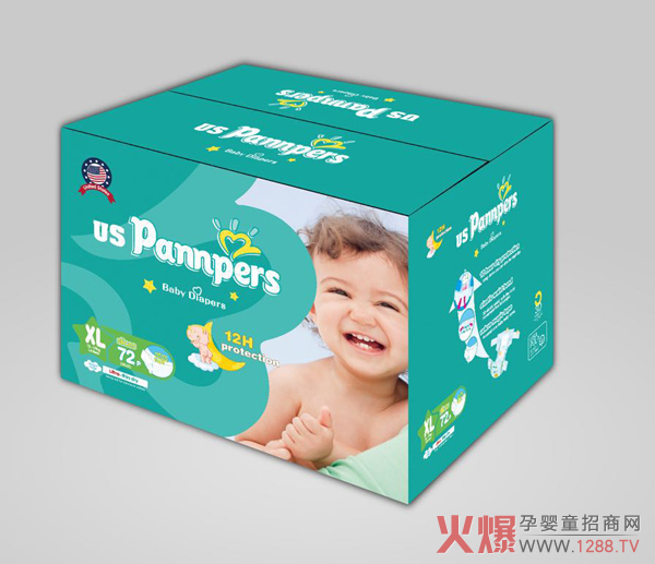 美国帮宝适全芯体大环腰纸尿裤盒装XL码72片.jpg