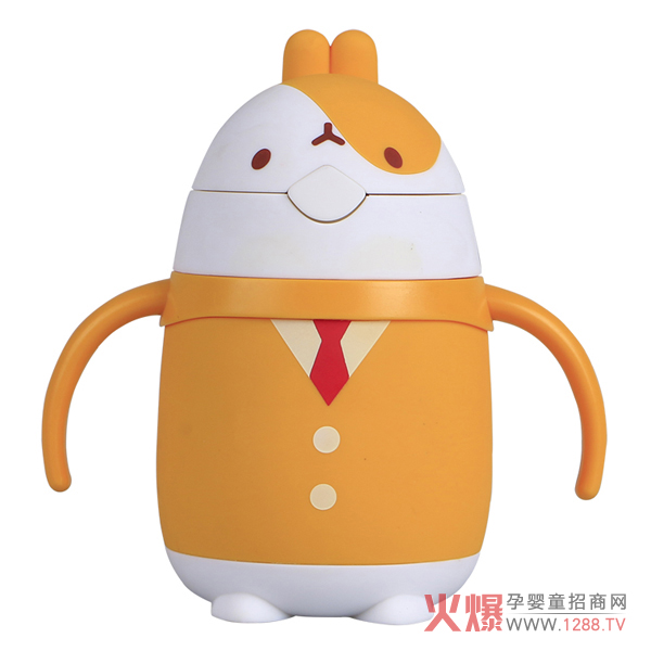 迪乐梦小鸡形保温水杯橘色.jpg