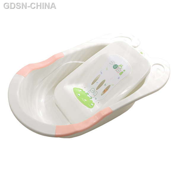 青蛙嘟迪测温包胶躺双耳躺板浴盆粉白.jpg