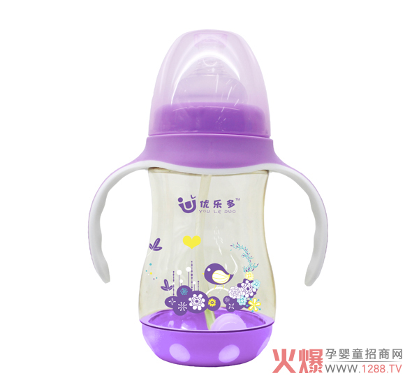 优乐多奶瓶花朵图案 紫色小.jpg
