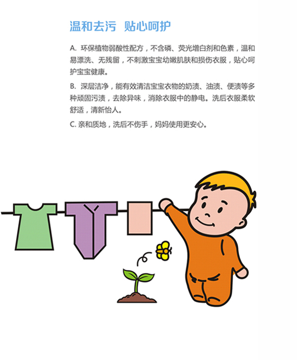 可趣可奇婴儿健康倍护洗衣液 1L特点.jpg