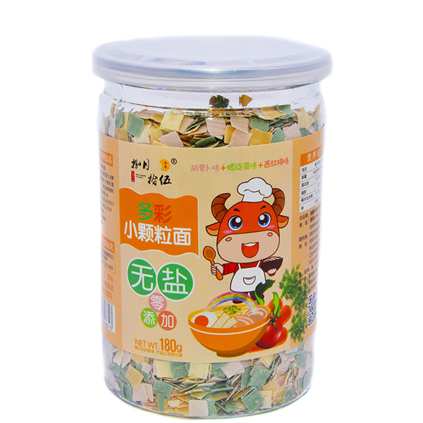 捌月拾伍无盐多彩小颗粒面胡萝卜味+螺旋藻味+西红柿味.jpg