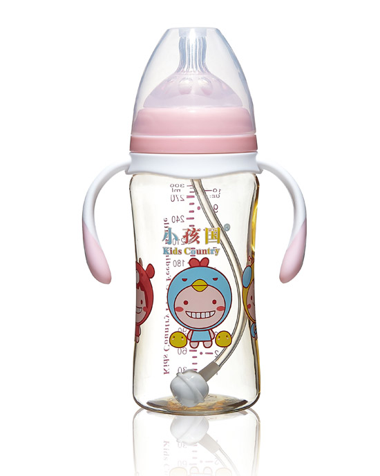 小孩国宽口时尚自动PPSU安全奶瓶粉色300ML.jpg