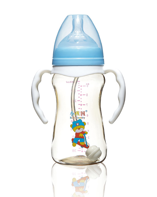 小孩国宽口修身自动PPSU奶瓶蓝色280ML.jpg