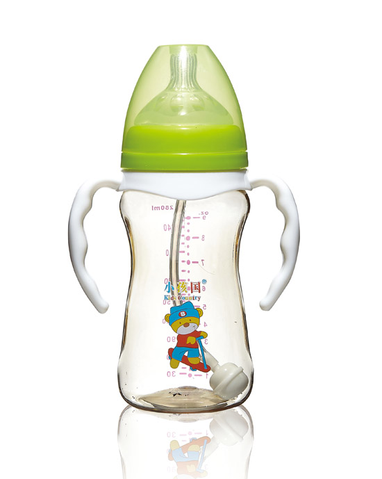 小孩国宽口修身自动PPSU奶瓶绿色280ML.jpg