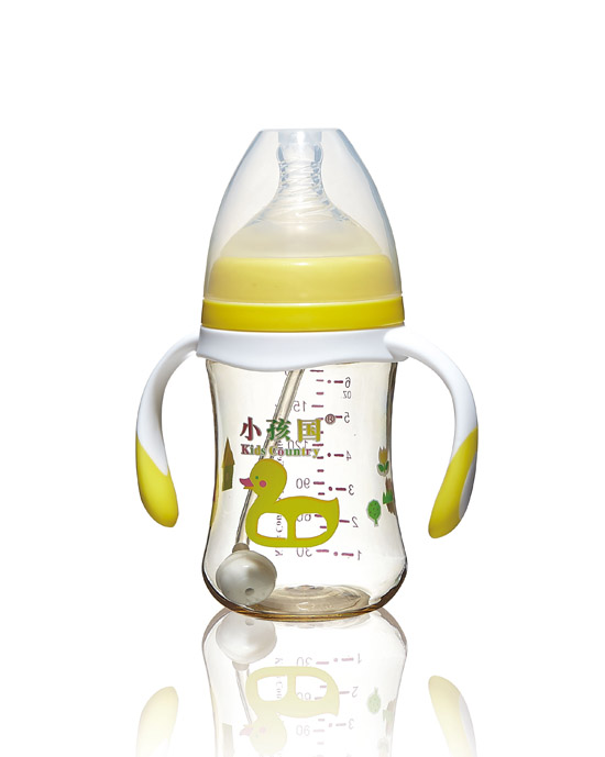 小孩国宽口直身自动PPSU安全奶瓶黄色180ML.jpg