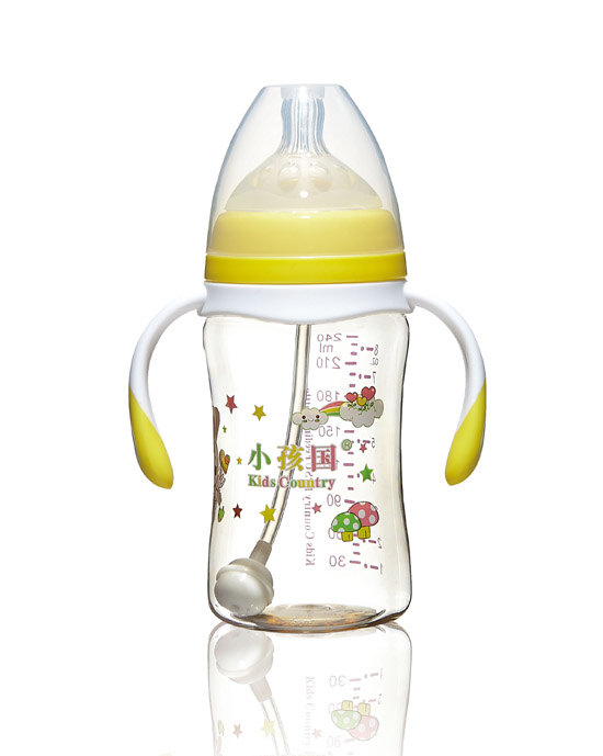 小孩国宽口直身自动PPSU安全奶瓶黄色240ML.jpg