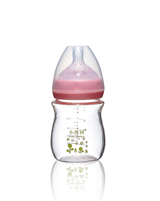 小孩国初生宽口玻璃奶瓶粉色150ML.jpg