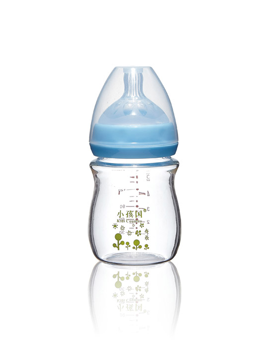 小孩国初生宽口玻璃奶瓶蓝色150ML.jpg