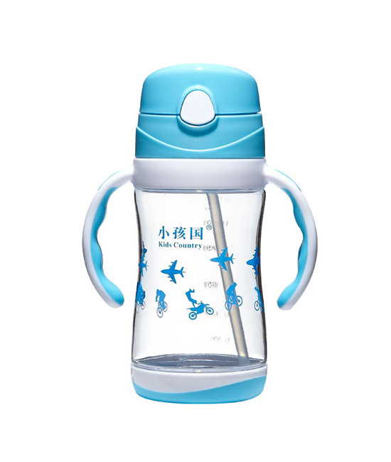 小孩国tritan双色两用水壶蓝色手柄350ML.jpg